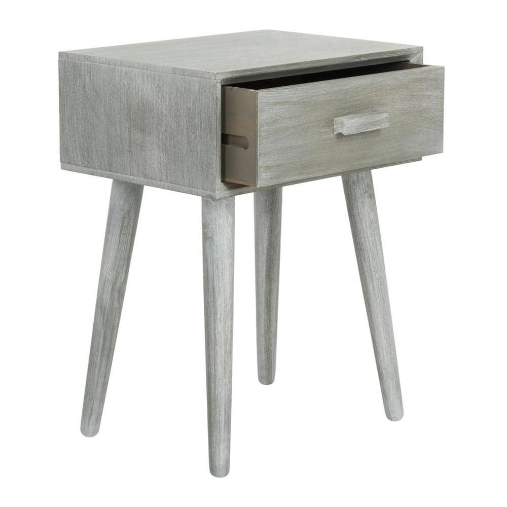 Lyle 1 Drawer Side Table - SlateGrey - Safavieh.