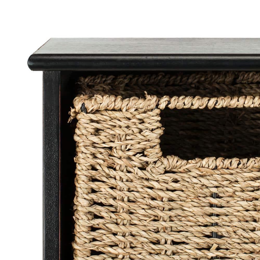 Finley Hanging 3 Basket Wall Rack - Black - Safavieh