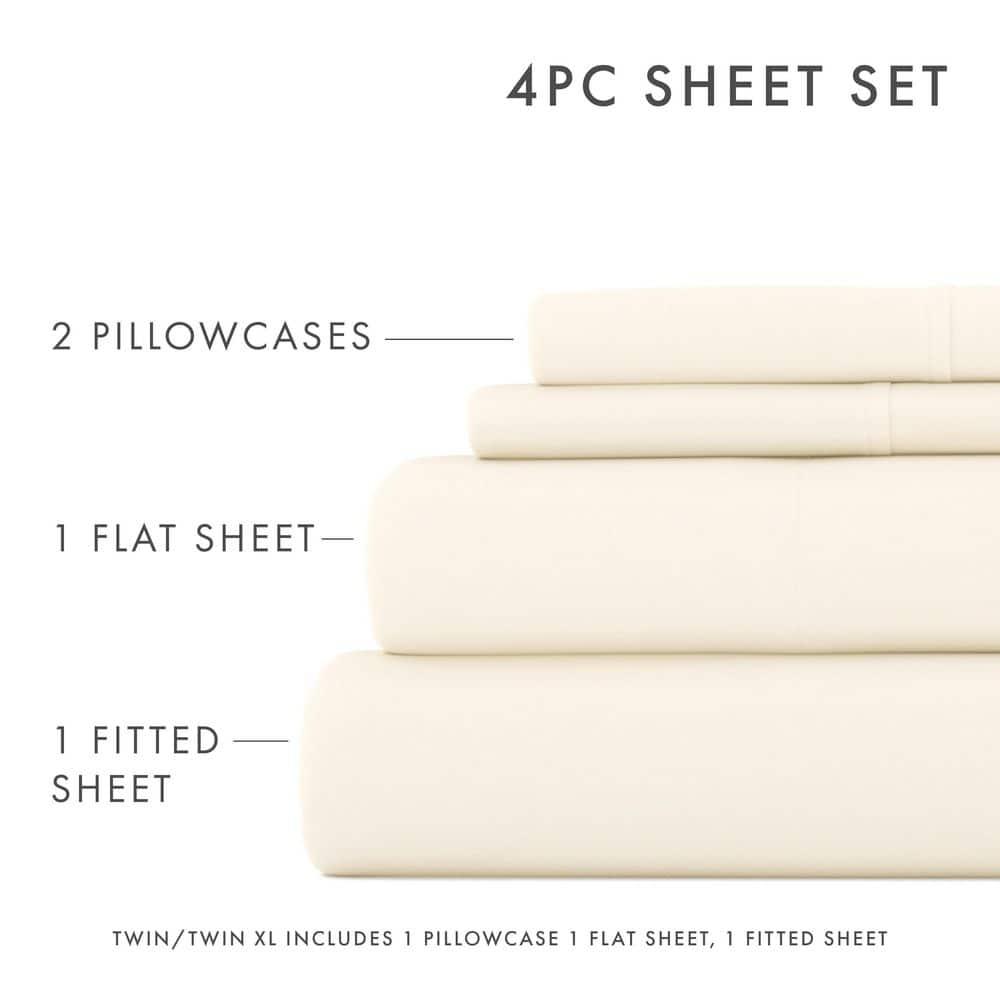 Becky Cameron 1800 Series Double-Brushed Microfiber 4 Piece Sheet Set