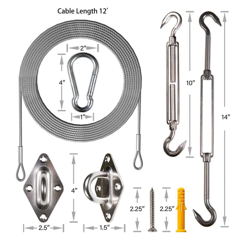 Royal Shade Triangle Super Ring Hardware Kit (Hardware Kits + Cable Wires)