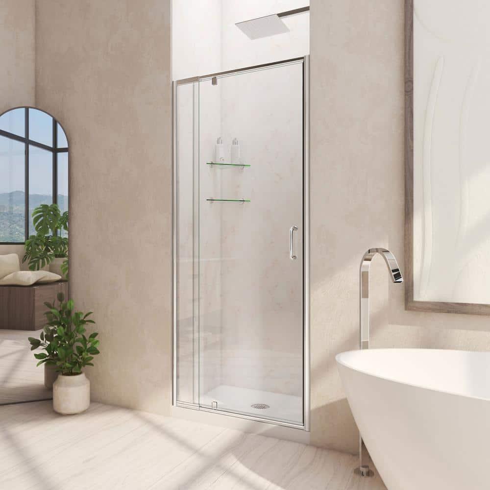 Flex 32" W x 72 "H Pivot Semi-Frameless Pivot Shower Door with Clearmax Technology