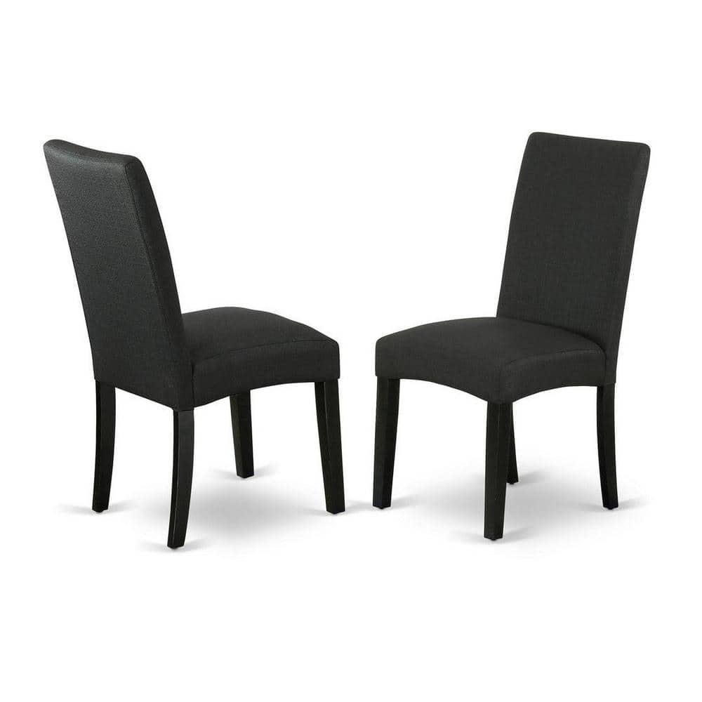 East West Furniture Shelton 5-piece Wood Dining Set in Black
