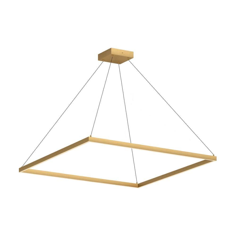 Piazza 1 - Light Brushed Gold LED Single Pendant