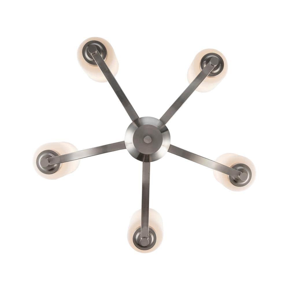 Trans Globe Lighting 70525 Mod Pod 5 Light 25" Wide Chandelier - Nickel