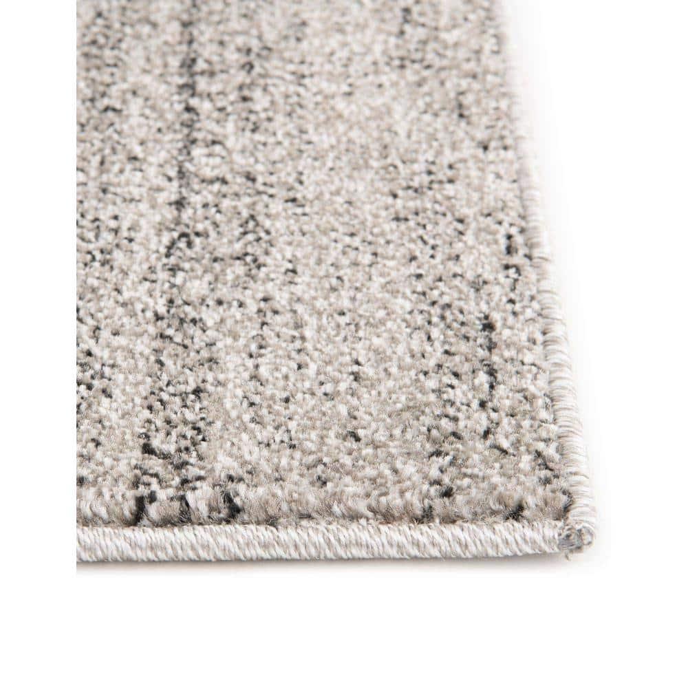 Unique Loom Del Mar Collection Area Rug - Sarah (9'  x 12' Rectangle Light Gray/Gray)