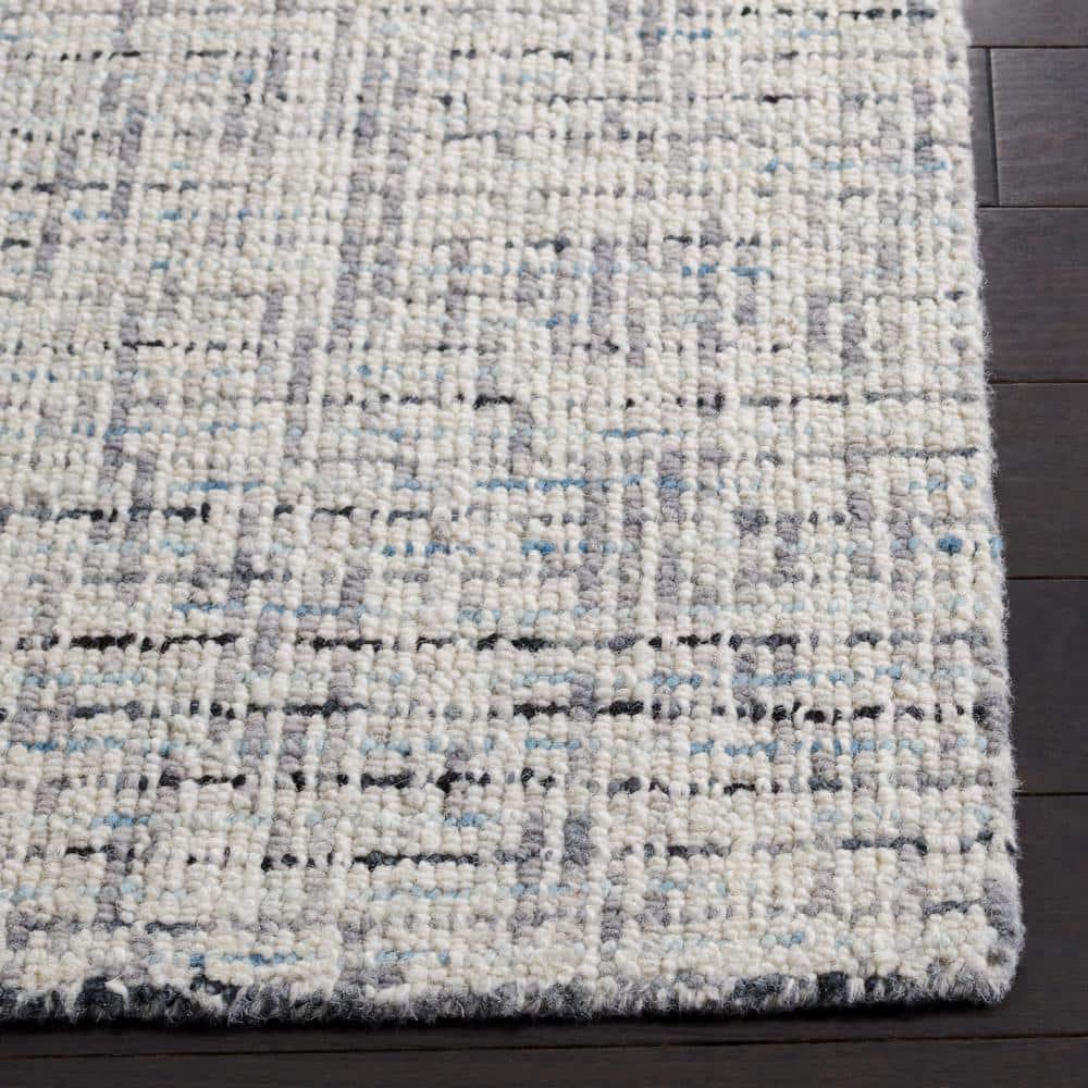 Abstract ABT468 Handmade Indoor Area Rug - Gray/Ivory - 10'x14' - Safavieh