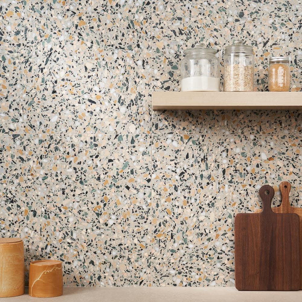 Brezza Terrazzo 23.62 in. x 23.62 in. Honed Terrazzo Floor and Wall Tile (3.87 Sq. Ft. / Each)