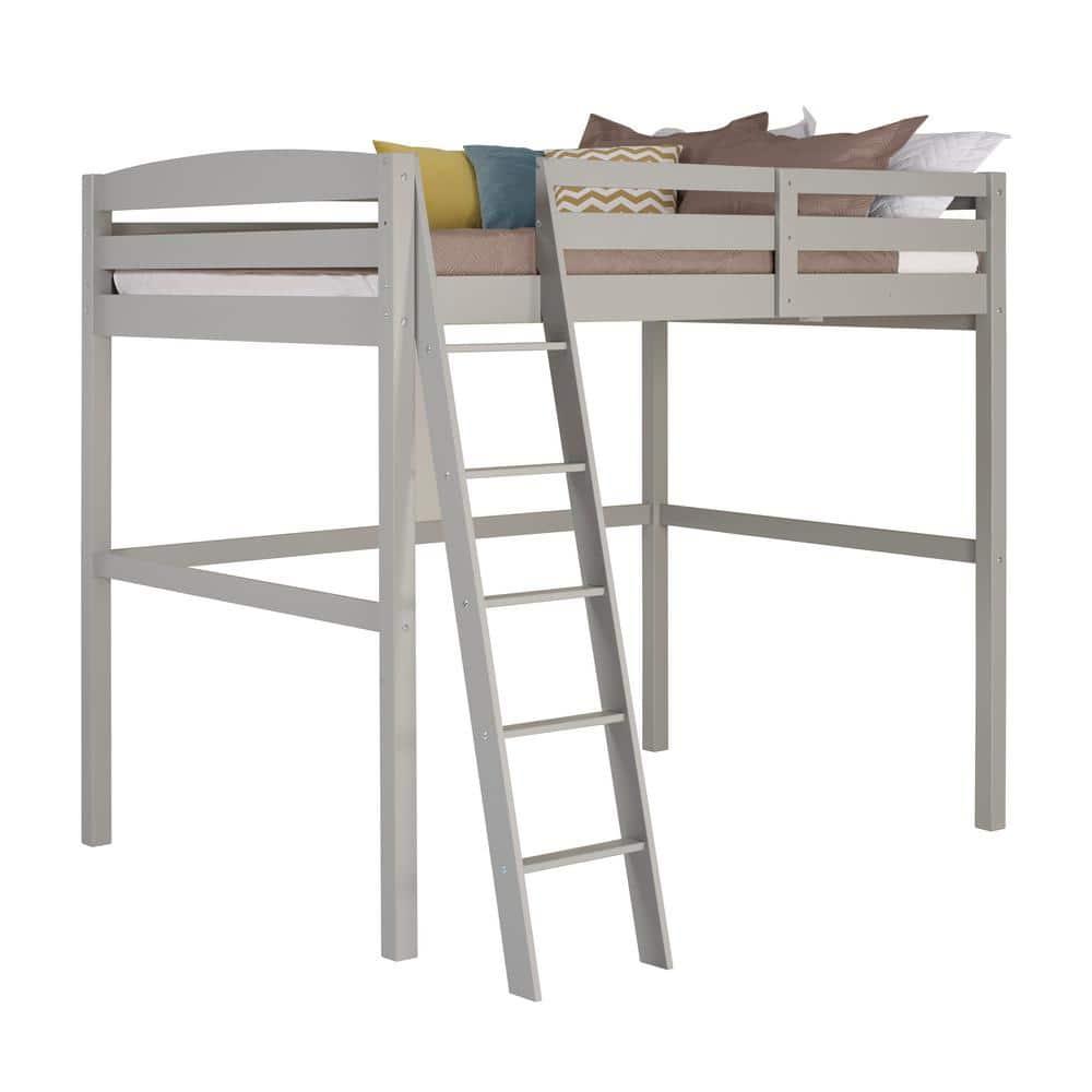 Camaflexi Tribeca Concord Full Size Loft Bed, Gray 100% Solid Wood