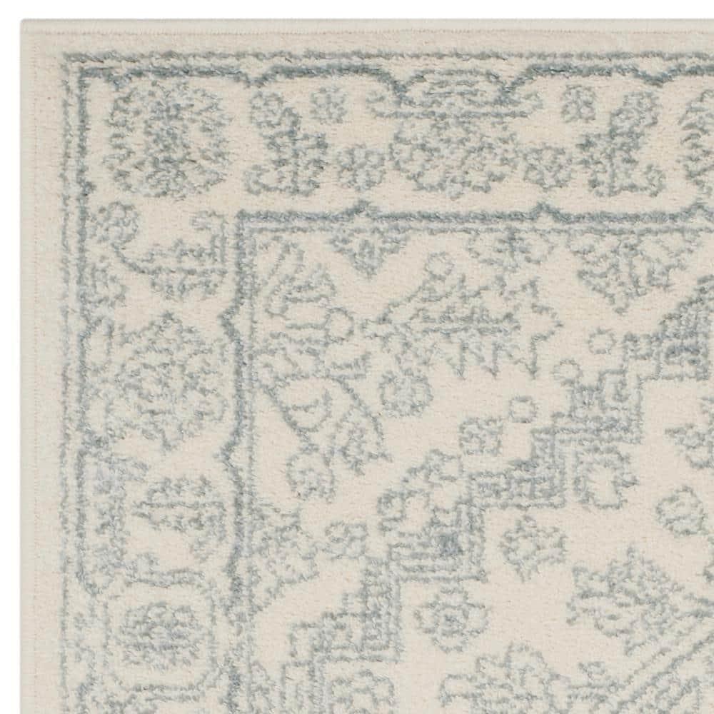 Adirondack ADR108 Machine Made Indoor Accent Rug - Ivory/Slate - 2'-6"x4' - Safavieh