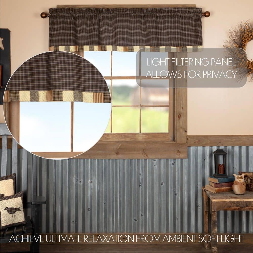 VHC Brands Kettle Grove Plaid Cotton Scalloped Window Valance in