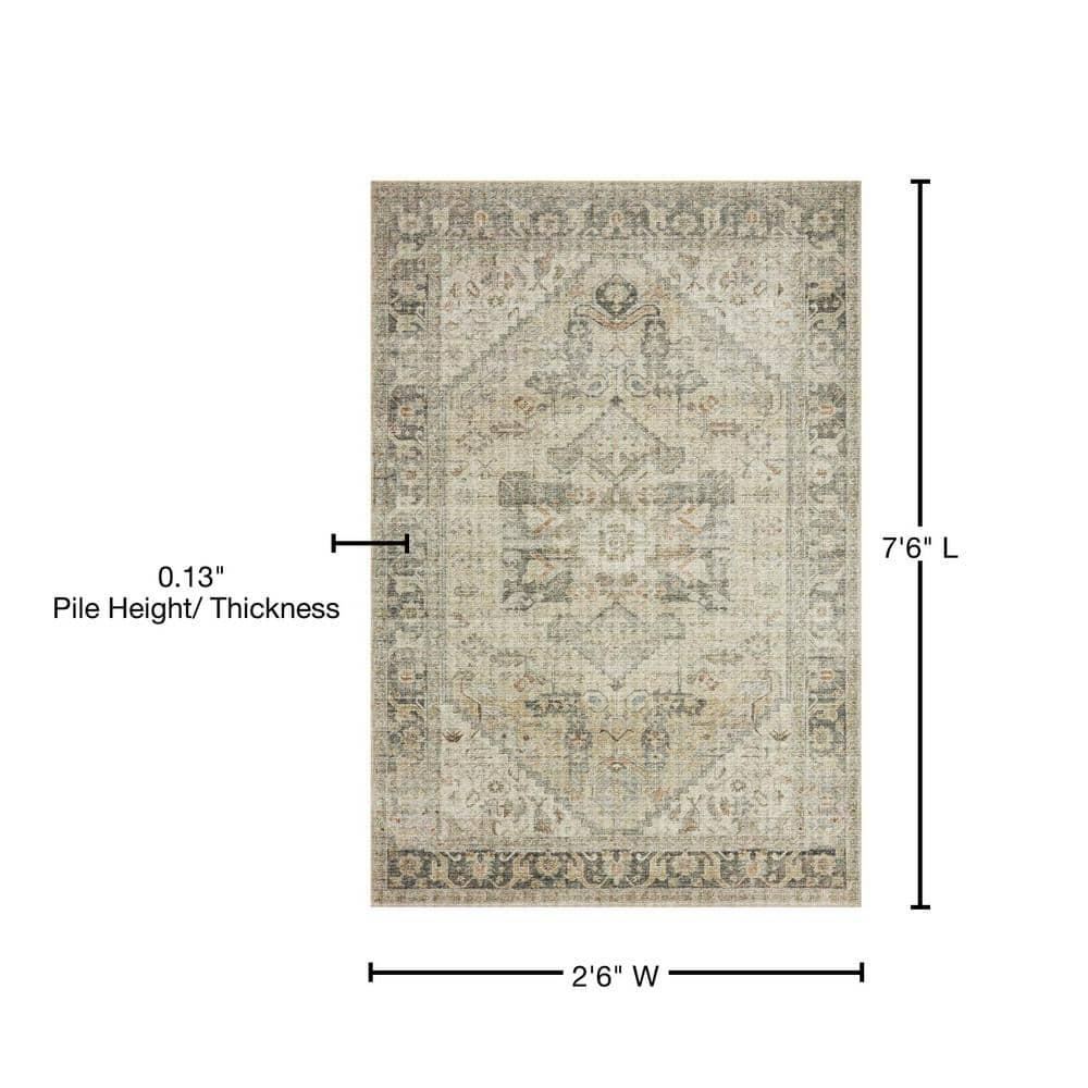 Loloi II Skye SKY-13 Natural / Sand Oriental Area Rug 2'-6" x 7'-6"