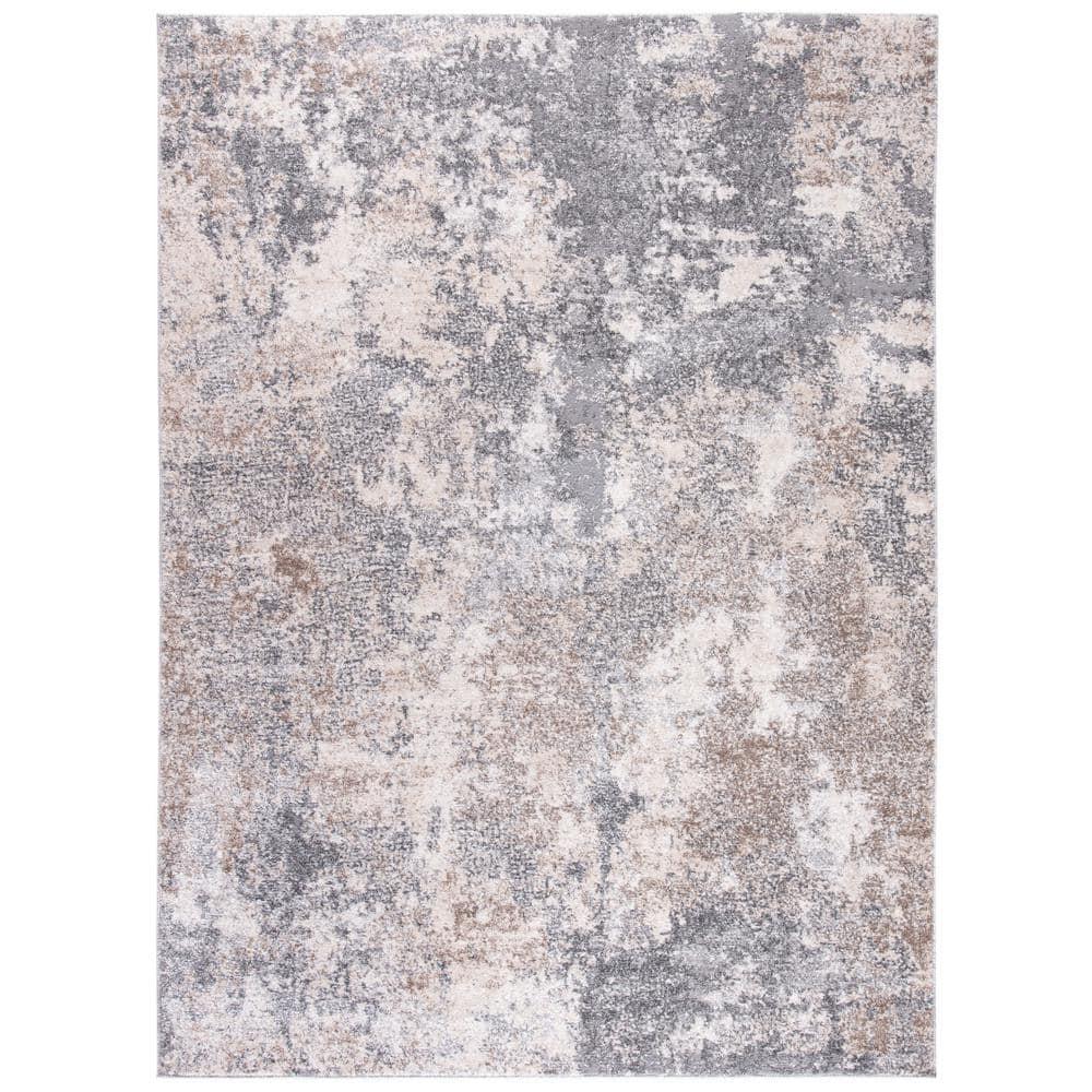 Aston ASN710 Power Loomed Area Rug - Light Grey/Grey - 5'3"x7'7" - Safavieh.