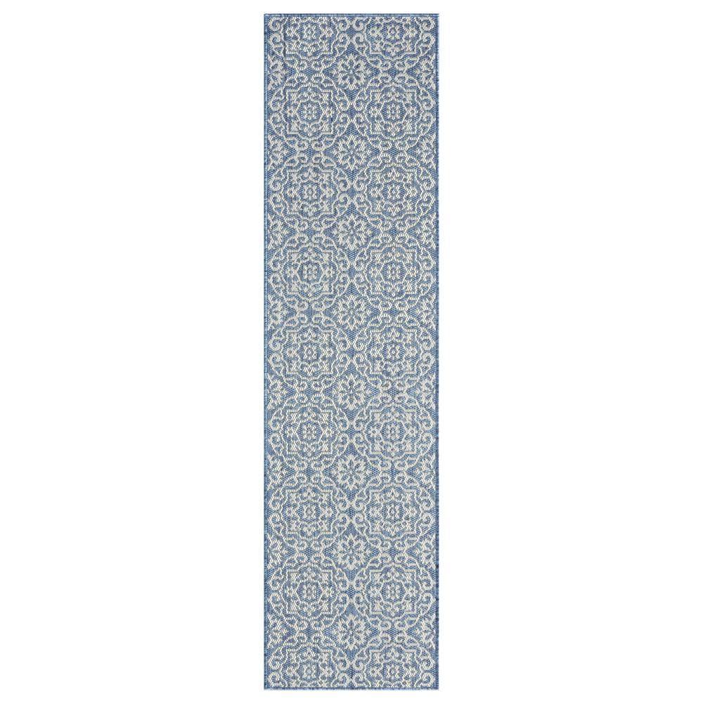 Nicole Miller New York Patio Country Danica Geometric Indoor/Outdoor Area Rug, Blue/Gray