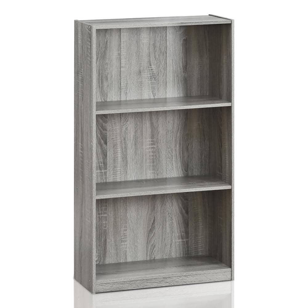 Furinno 3 Tier Storage Bookcase Open Shelf Display Cabinet,French Oak