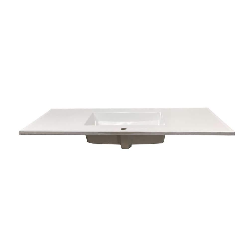 Bellaterra Home Vitreous China Top with 3-Faucet Holes