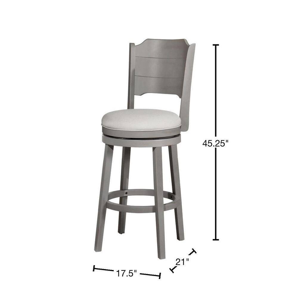 30.25" Clarion Swivel Barstool Distressed Gray - Hillsdale Furniture