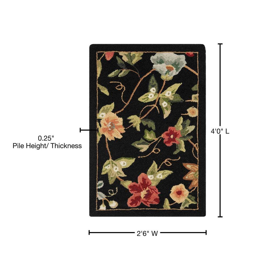 Chelsea HK311 Handmade Accent Rug - 2'6"x4' - Black - Safavieh