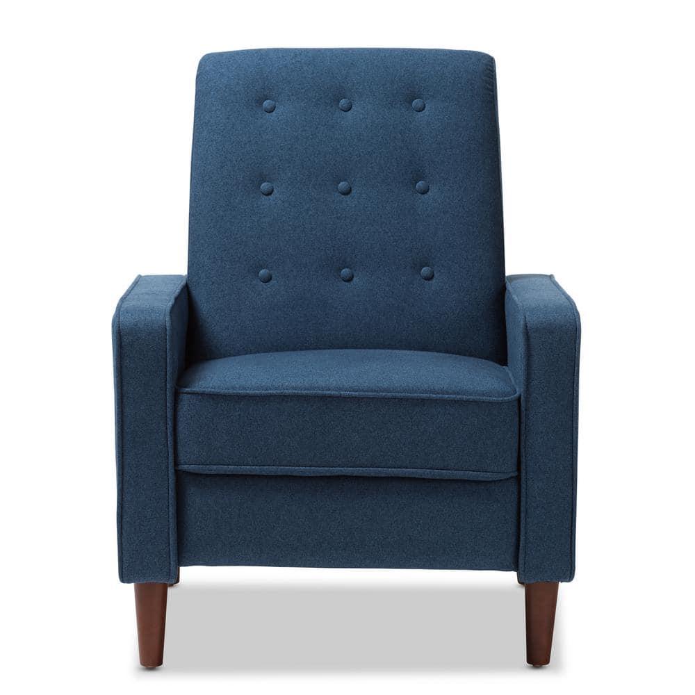 Mathias Mid - Century Modern Fabric Upholstered Lounge Chair - Baxton Studio