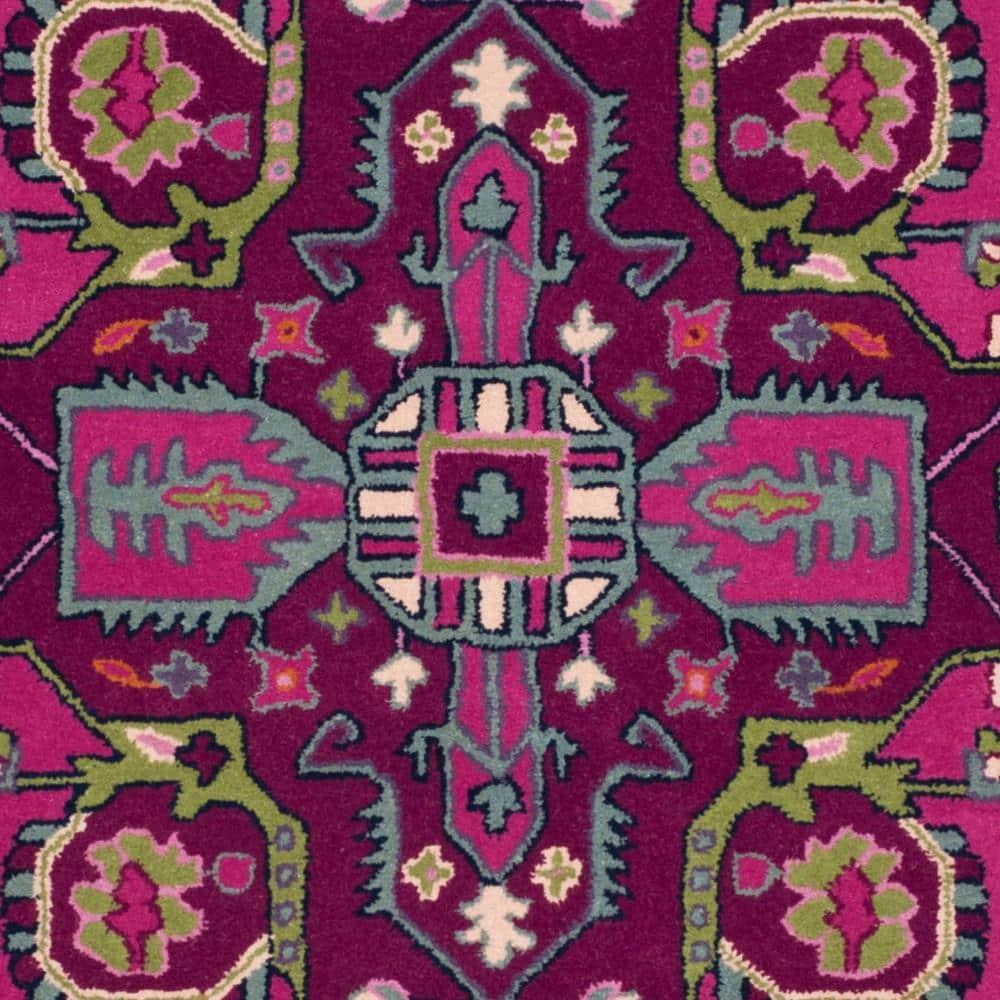 Bellagio BLG541 Hand Tufted Area Rug - Pink/Navy - 8'x10' - Safavieh.