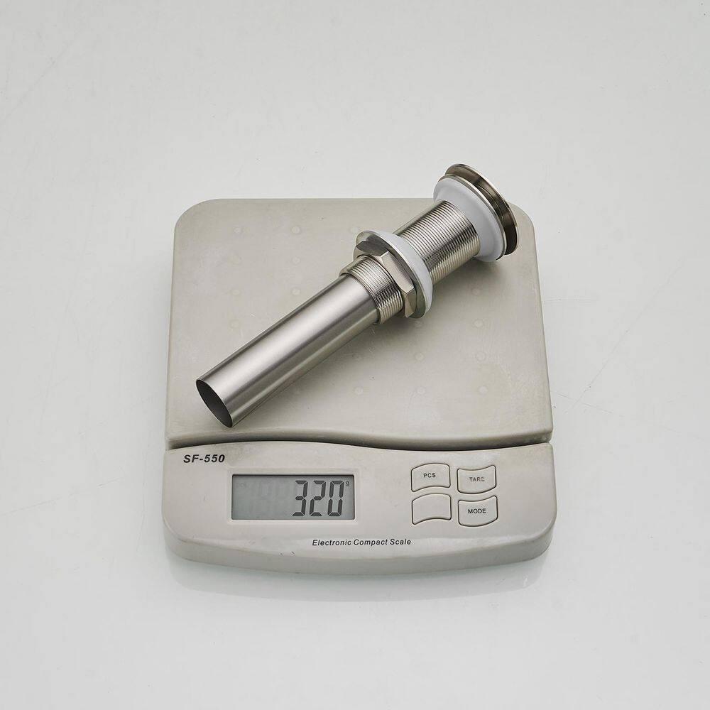 BWE Bathroom Sink Drain Bathroom Faucet Vessel Vanity Sink Drain Stopper Without Overflow Fits Bathroom Standard Sink Hole 1-1/2" to 1-3/4" Brushed Nickel