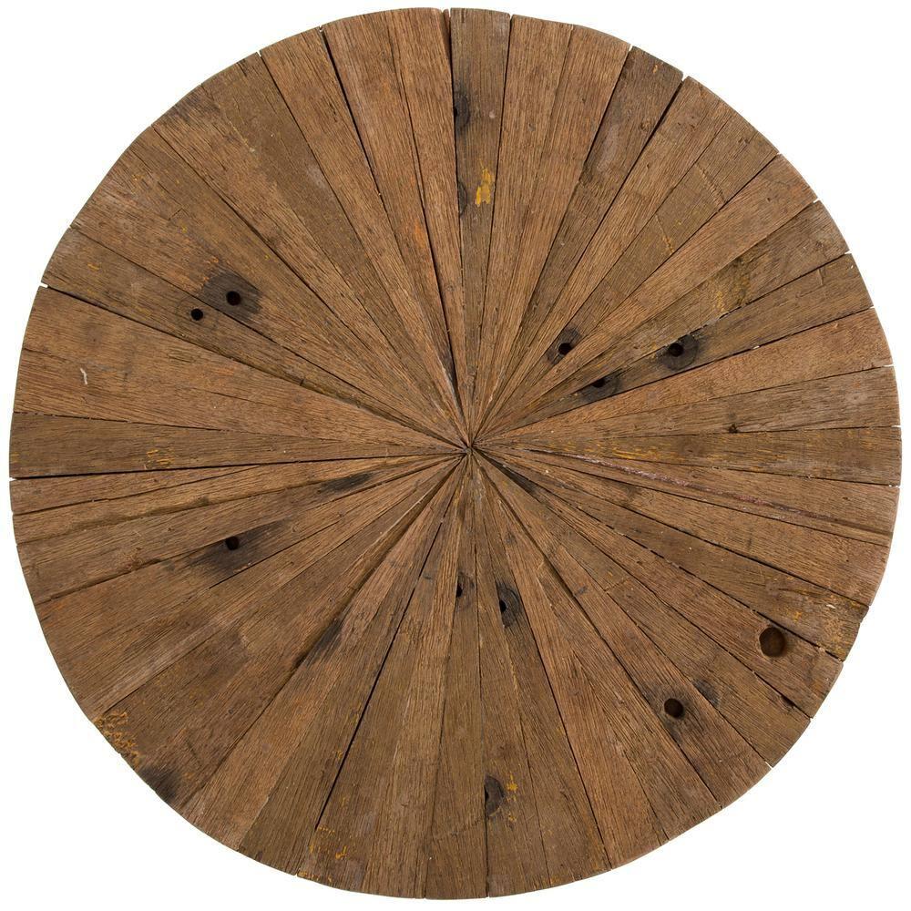Primo International Tranquil 22 in. Round Reclaimed Wood End Table