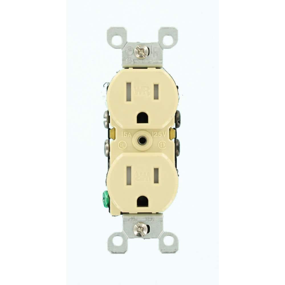Leviton W5320-T0I W5320-T0I 15 Amps 125 V Duplex Ivory Outlet 5-15R