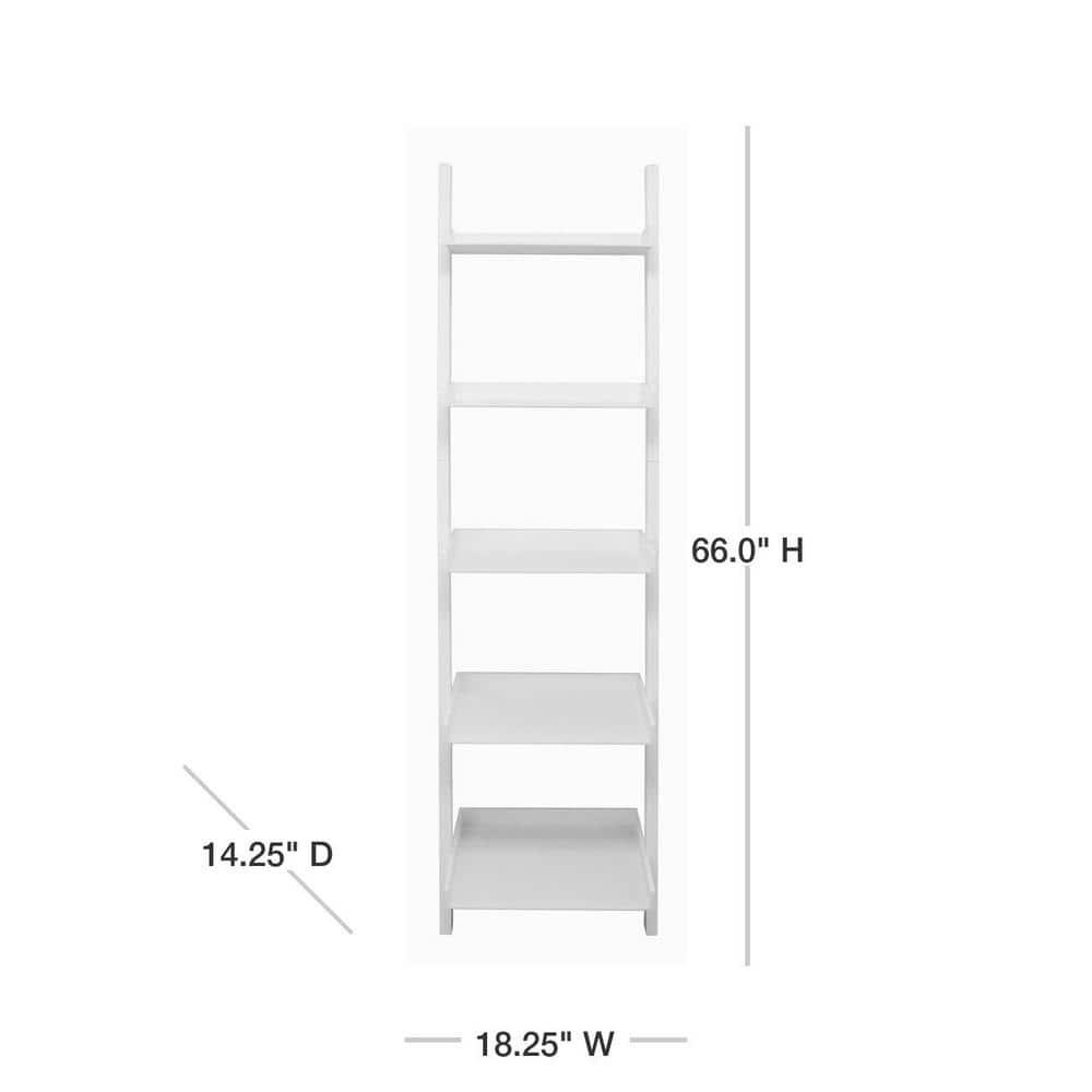 kieragrace KG Contemporary Estante Providence Hadfield Madera de Ingeniería Blanca