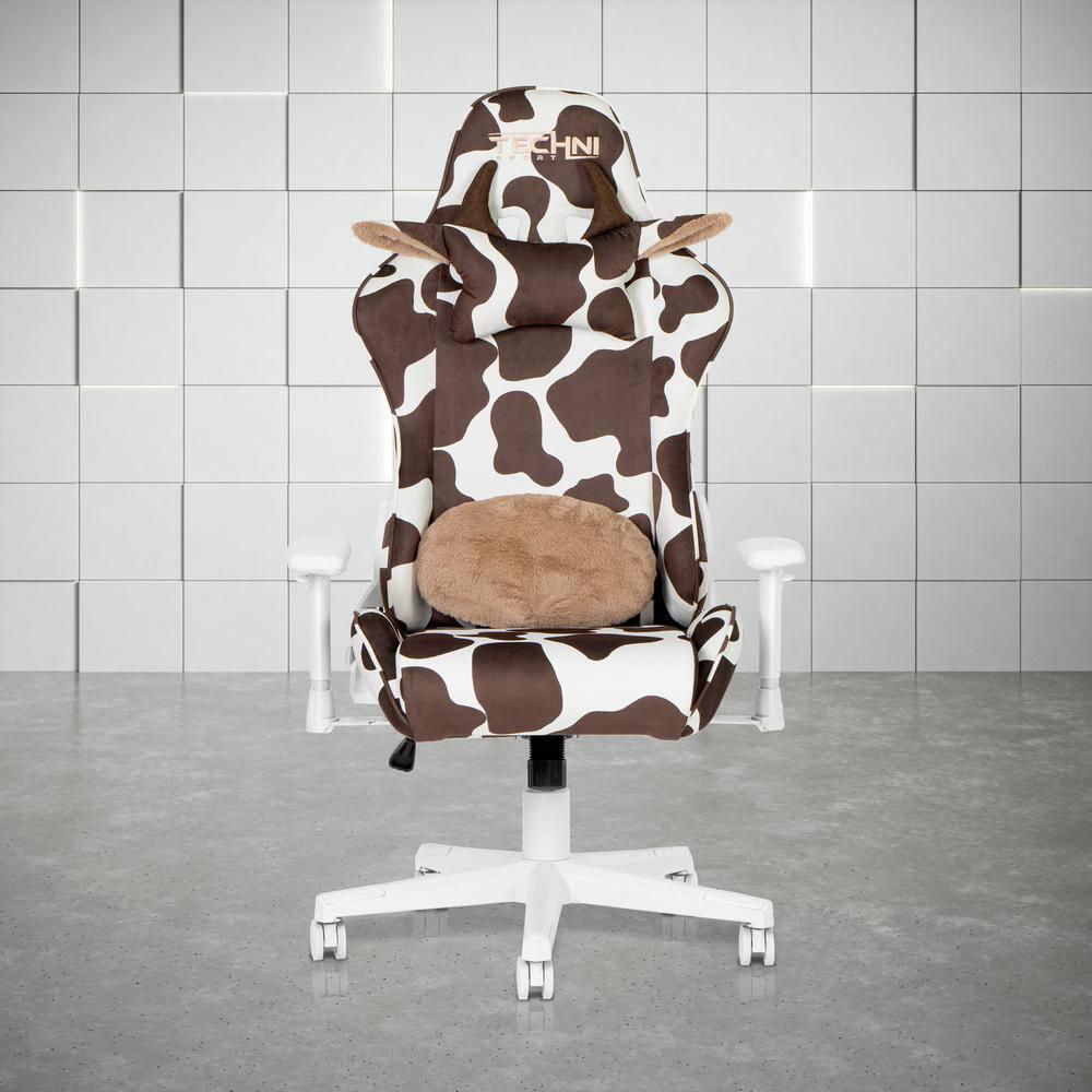 Inbox Zero Inbox Zero TS85 Brown COW Series Gaming Chair