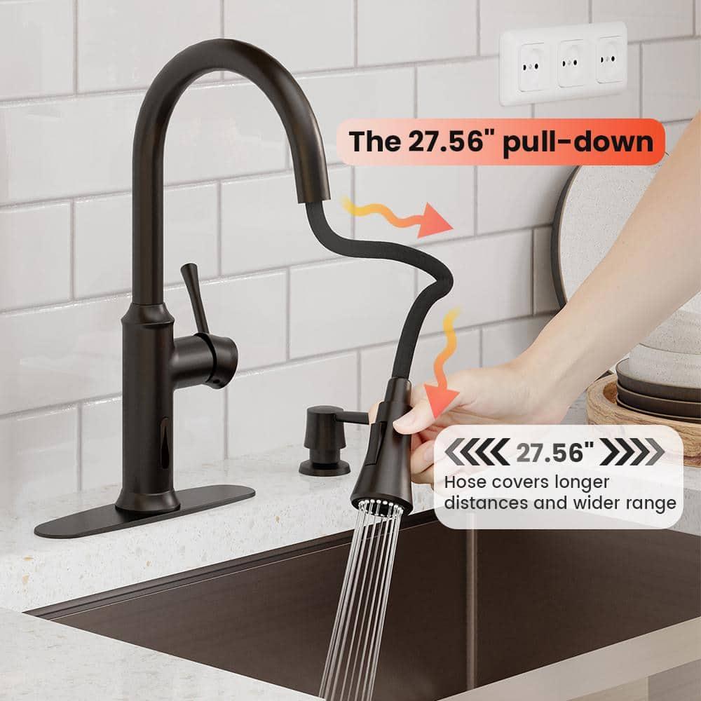 Willow Smart Faucet Touchless Pull Down Sprayer Kitchen Faucet with Voice and Motion Control