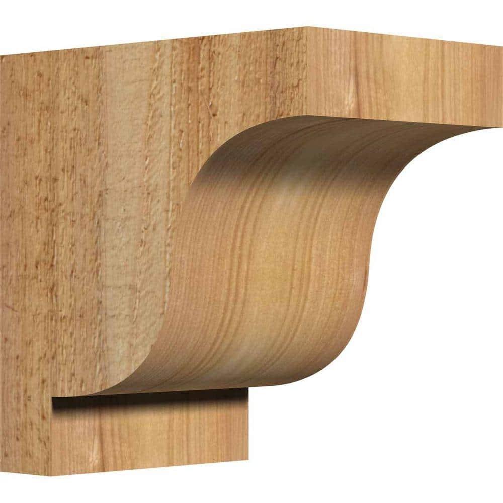4"W x 6"D x 6"H Newport Rough Sawn Corbel, Western Red Cedar