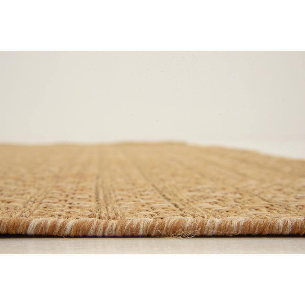 Unique Loom 6' 1 x 6' 1 Square Light Brown Outdoor Modern Links Area Rug