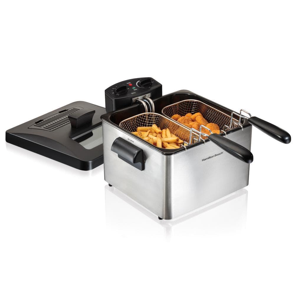 Hamilton Beach Hamilton Beach® Professional-Style Electric Deep Fryer with 12-Cup Food Capacity, Lid with View Window and Three Frying Baskets