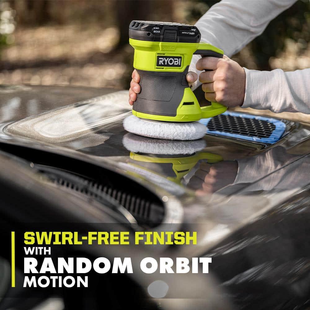 RYOBI ONE+ 18V Cordless 6 in. Two Speed Random Orbit Buffer (Tool Only), PCL460B
