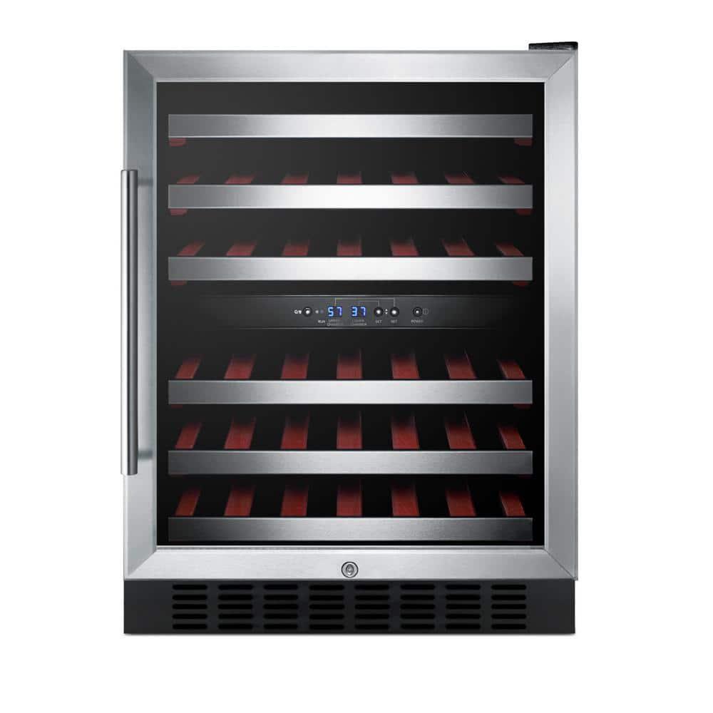 Summit Appliance Summit Appliance Dual Zone 23.63'' 46 Bottle Wine Refrigerator with Reversible Door