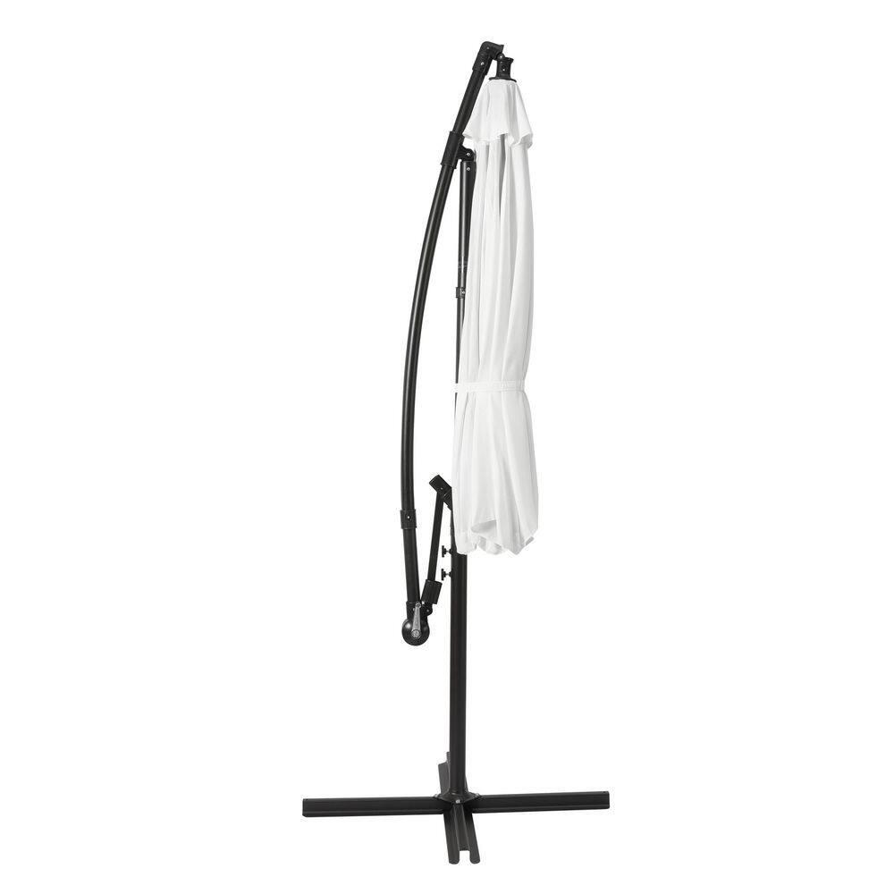 Westin Furniture 10 ft. Cantilever Hanging Patio Umbrella, White