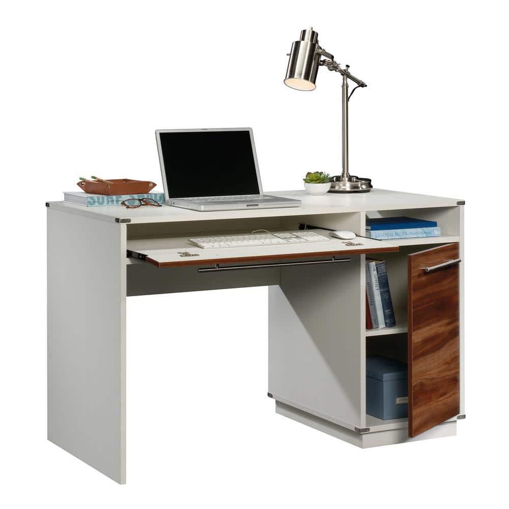 Vista Key Single Pedestal Desk Pearl Oak - Sauder