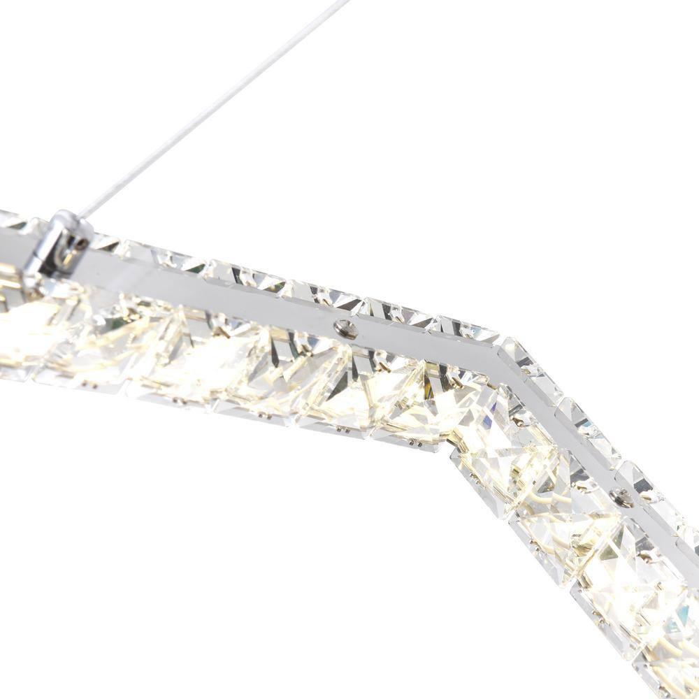 CWI Lighting Ring Transitional Metal LED Chandelier in Chrome