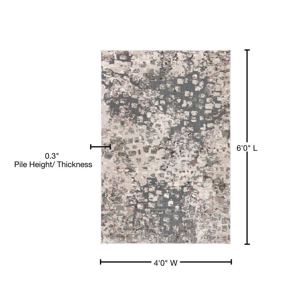 Madison MAD425 Power Loomed Indoor Area Rug - Grey/Beige - 4'x6' - Safavieh