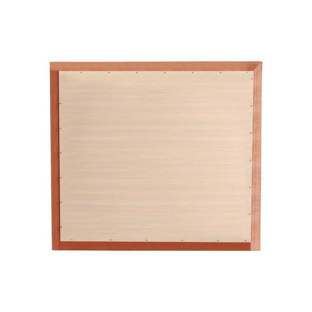 Passion Furniture Marilla 35 in. x 39 in. Modern Rectangle Framed Cherry Dresser Mirror