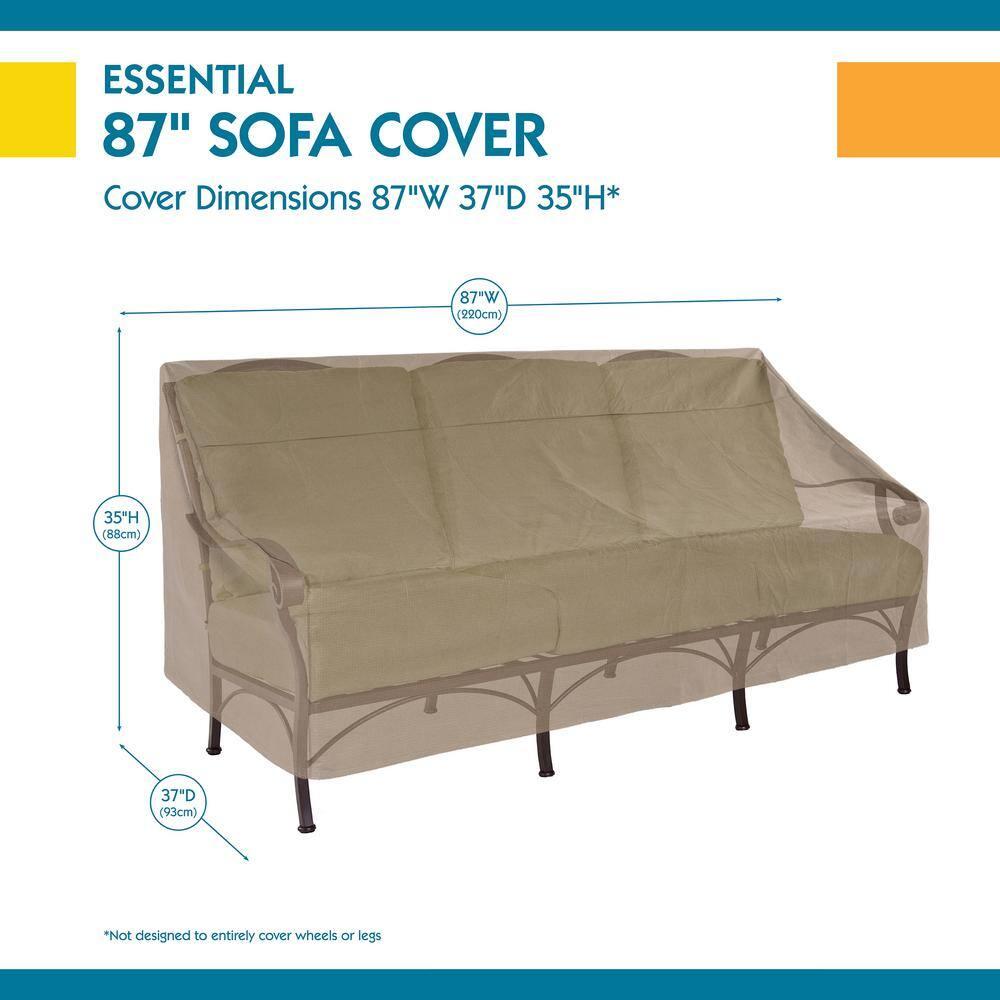 Duck Covers Essential Water-Resistant 87 Inch Sofa Cover