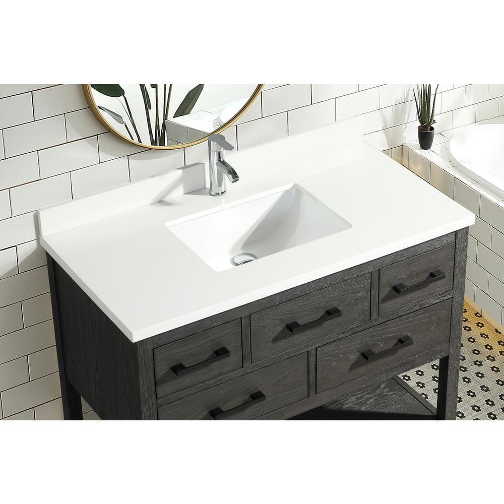 Ari Kitchen & Bath Betty 42'' Single Bathroom Vanity with Quartz Top