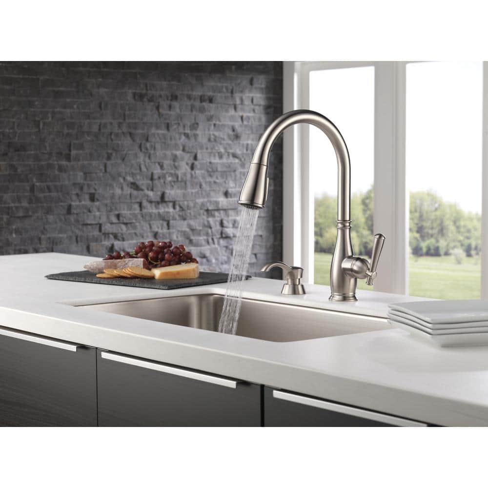 Delta Charmaine One Handle Stainless Steel Kitchen Faucet