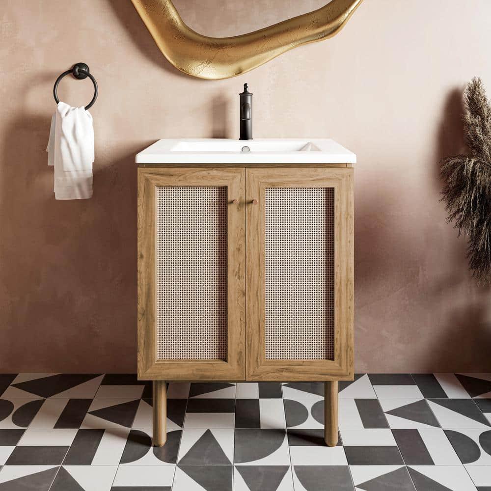Classe 24" Bathroom Vanity In Dark Walnut Cabinet Only