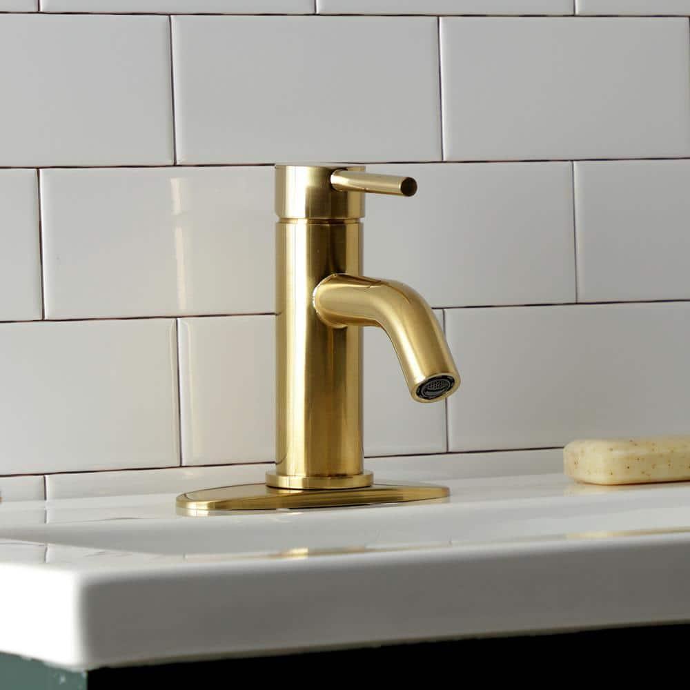 Kingston Brass Concord Single-Handle 1-Hole Deck Mount Bathroom Faucet with Push Pop-Up