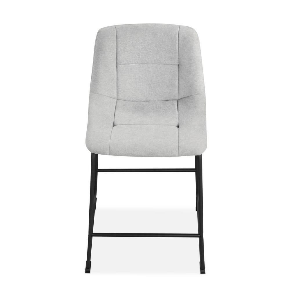 Furniture of America Perri Modern Chenille Counter Height Dining Chairs, Gray (Set of 2)