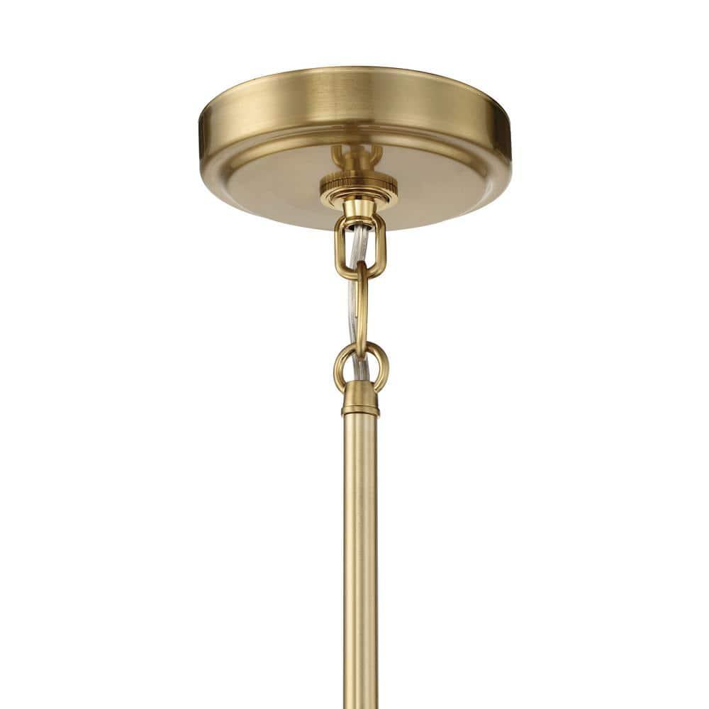 Elegant Mini Pendant Light in Satin Brass with Glass Shade