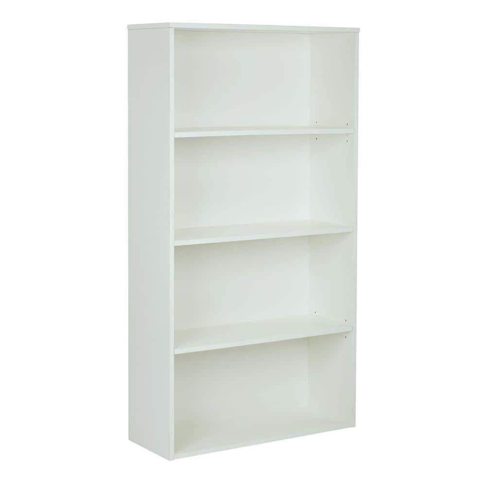 Prado White Adjustable Open Bookcase