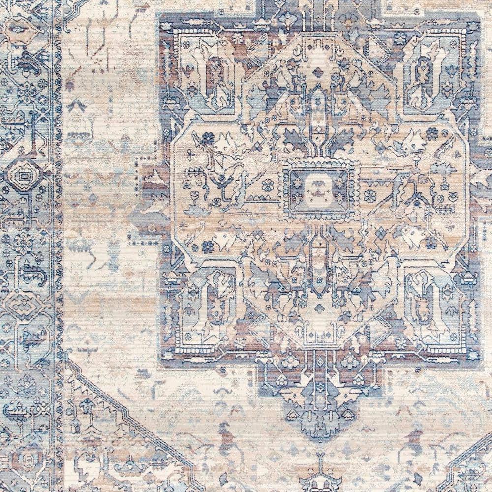 Nuloom Harriet Oriental/Persian 7x9 Indoor Area Rug for Living Room Bedroom Dining Room Kitchen, Light Blue/Multicolor