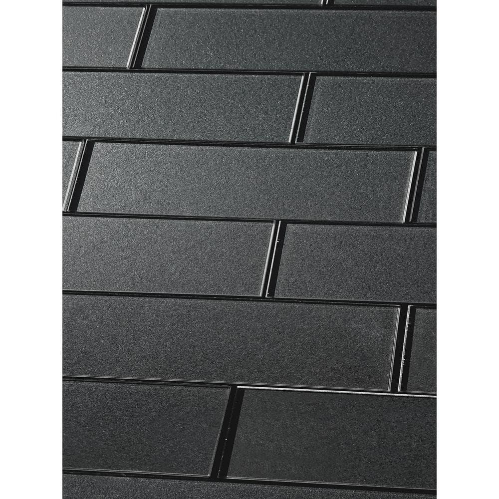 Abolos Forever Glossy 3 in. x 12 in. Diamond Grade Glass Straight Edge Subway Decorative Kitchen & Bathroom Wall Tile