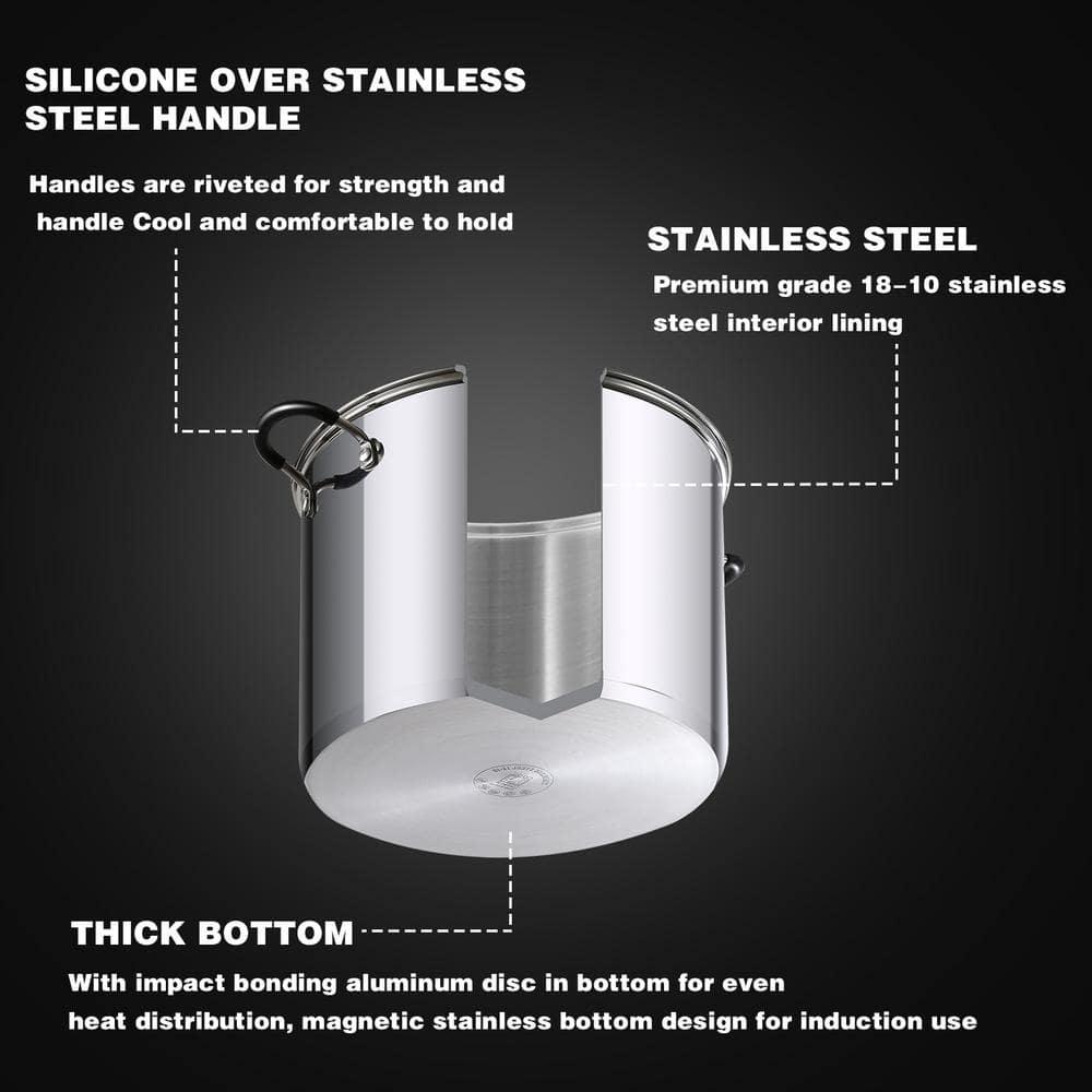 Cook N Home Professional Stainless Steel Stockpot with Lid